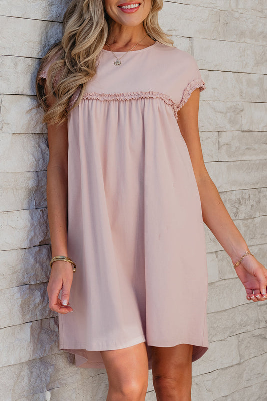 Oatmeal Frilled Dress FB