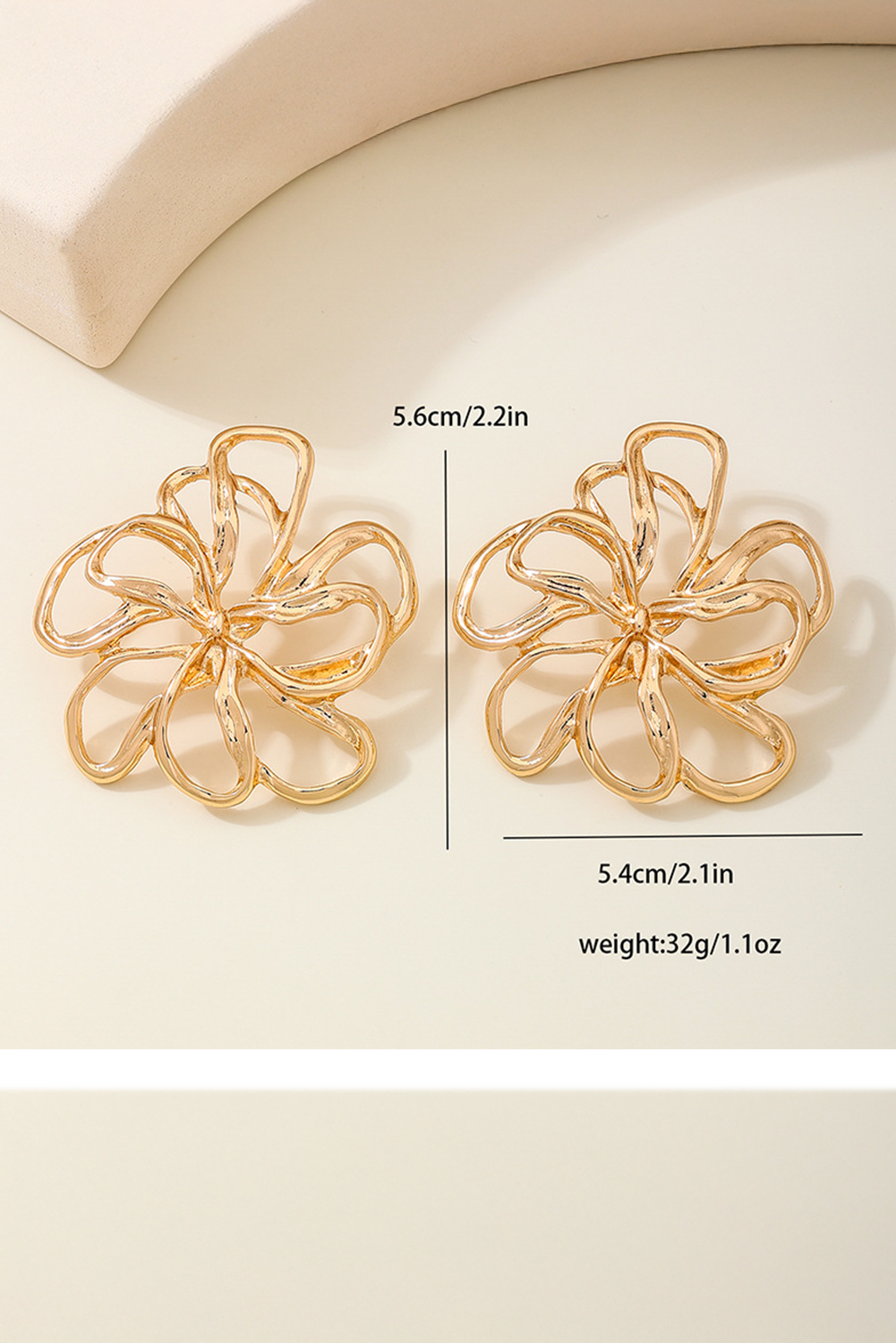 Gold Flower Earrings RTS