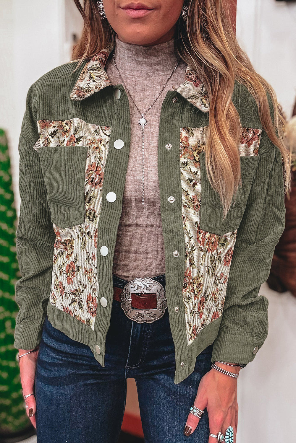 Floral Ribbed Retro Jacket RTS