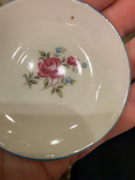 Vintage Floral Bone-China Saucer
